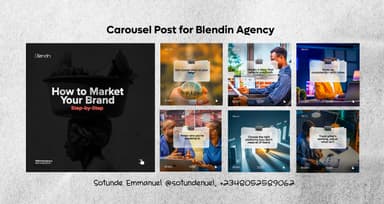 How to Market your Brand (Carousel Post for Blendin Agency)